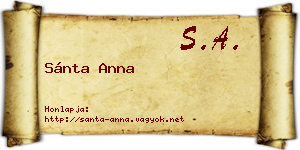 Sánta Anna névjegykártya